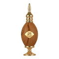 A close-up view of the Afaq Eau De Parfum bottle by Lattafa Pride, featuring a luxurious wooden design with elegant gold accents.