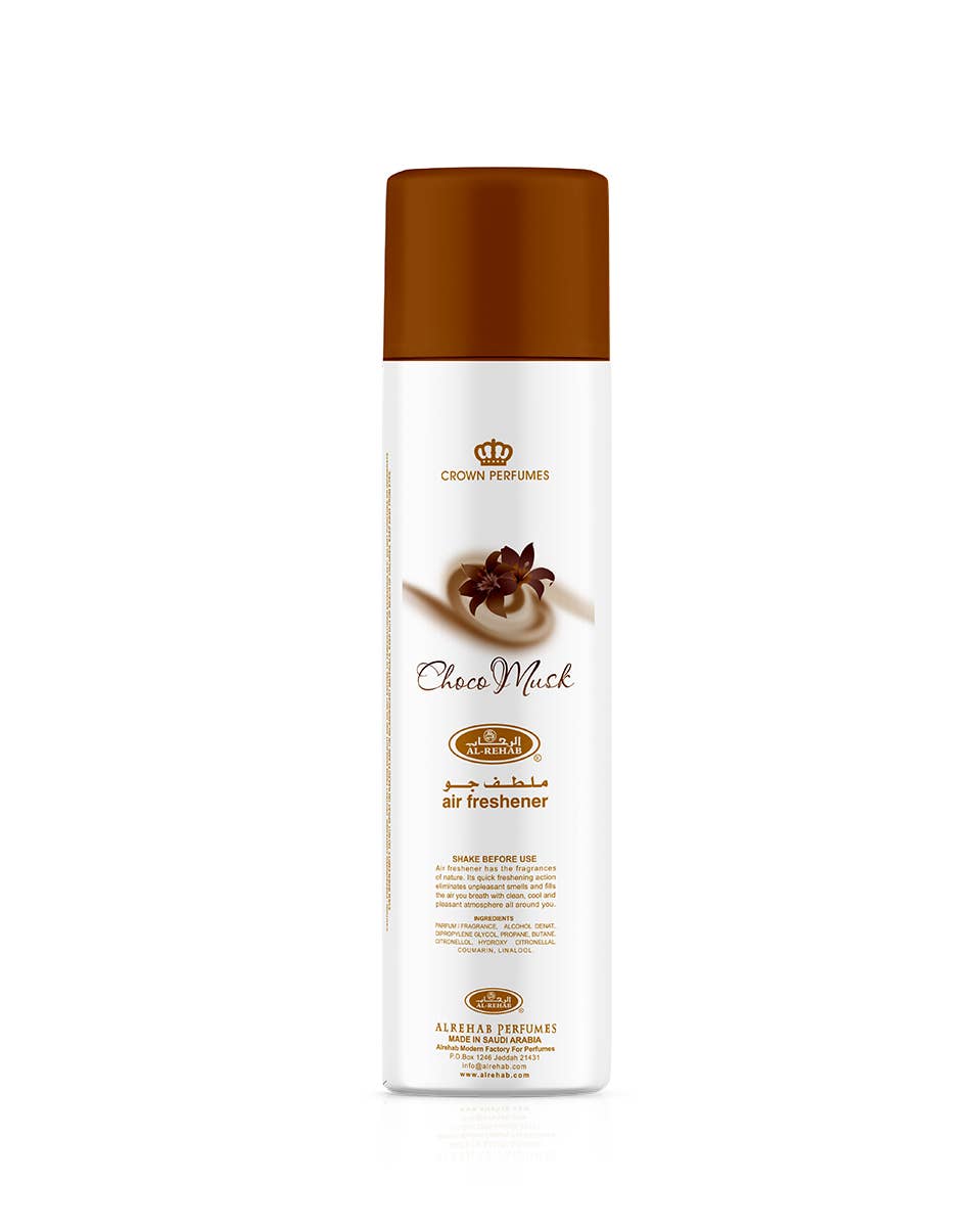 Al Rehab Choco Musk Air Freshener 300 ml bottle – sweet chocolate vanilla room spray