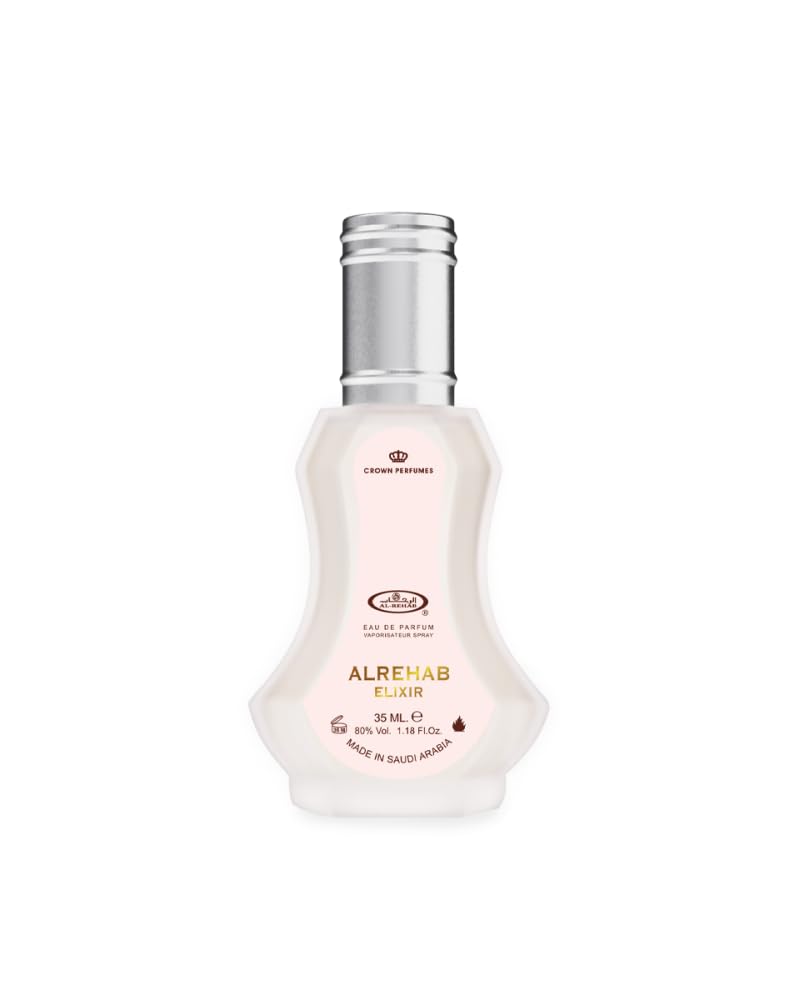 Al Rehab Elixir EDP 35ml perfume bottle – fresh floral Arabic fragrance