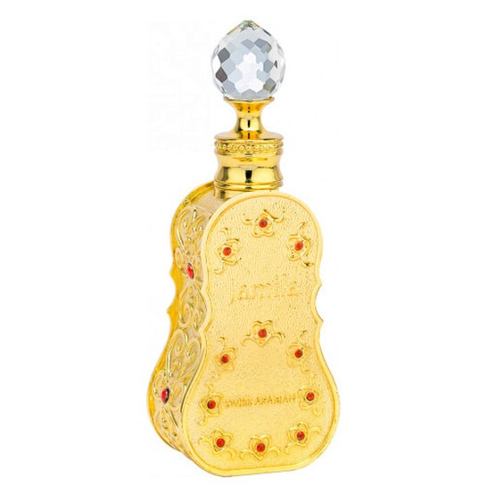 Swiss Arabian Jamila 15ml perfume oil gold bottle with crystal cap, amber floral fragrance for women with elegant luxury design